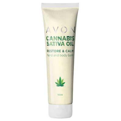 Avon Cannabis Sativa Kojący balsam do rąk i ciała z olejem konopnym - 150ml