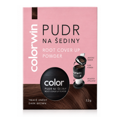 Colorwin Root Cover Up Powder Puder do retuszowania siwizny i odrostów - Dark brown/Ciemny brąz - 3,2g