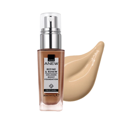 Avon Anew Refine&Renew | Podkład-serum z Protinolem 125G Warm Ivory | 30 ml