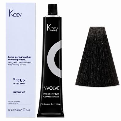 Kezy Involve color Permanentna farba do włosów - 5.1 ash light brown
