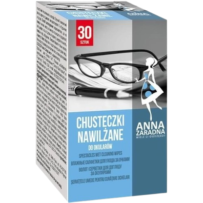 Anna Zaradna Chusteczki Nawilżane do Okularów | 30 saszetek