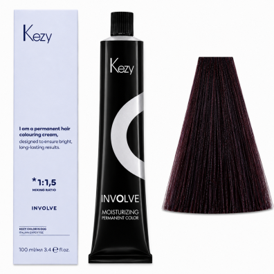 Kezy Involve color Permanentna farba do włosów - 3.67 violet red dark brown
