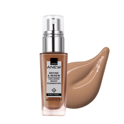Avon Anew Refine&Renew | Podkład-serum z Protinolem 330P Honey Beige | 30 ml