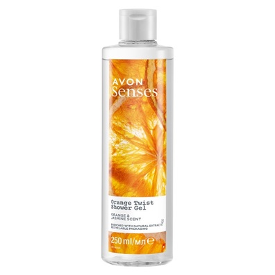 Avon Senses Orange Twist Żel pod prysznic - Pomarańcza i Jaśmin - 250ml