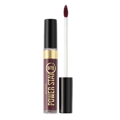 Avon Power Stay Matowa szminka w płynie „16 godzin” - Power On Plum - 6ml