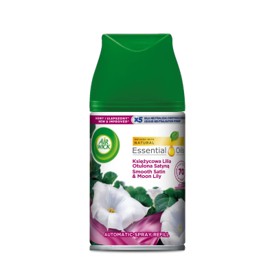 Air Wick Freshmatic Essential Oils Wkład Księżycowa Lilia Otulona Satyną | 250 ml
