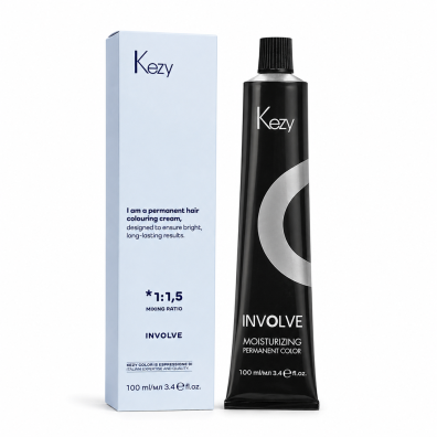 Kezy Involve color Permanentna farba do włosów - 6.01 ash natural dark blond