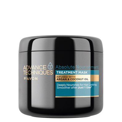 Avon Advance Techniques Absolute Nourishment Odżywcza maska do włosów z olejkiem arganowym i kokosowym - 375ml
