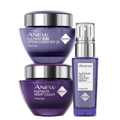 Avon Anew Platinum Zestaw kosmetyków Lifting [Serum + Krem na dzień + na noc] 