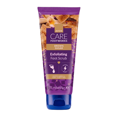 Avon Footworks Brown Sugar - Złuszczający scrub do stóp - Brązowy cukier i wanilia - 75ml