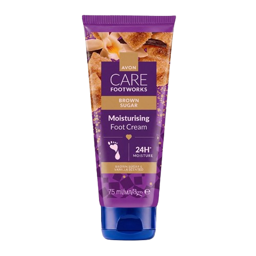 Avon Footworks Brown Sugar - Nawilżający krem do stóp - Brązowy cukier i wanilia - 75ml